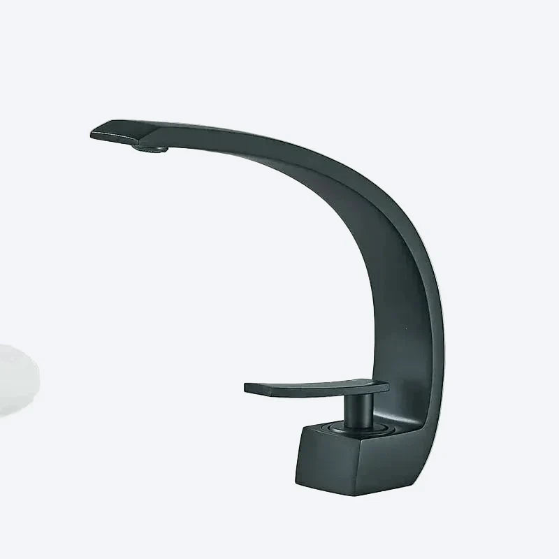 ARCEA — Robinet de salle de bain en laiton courbé noir mat