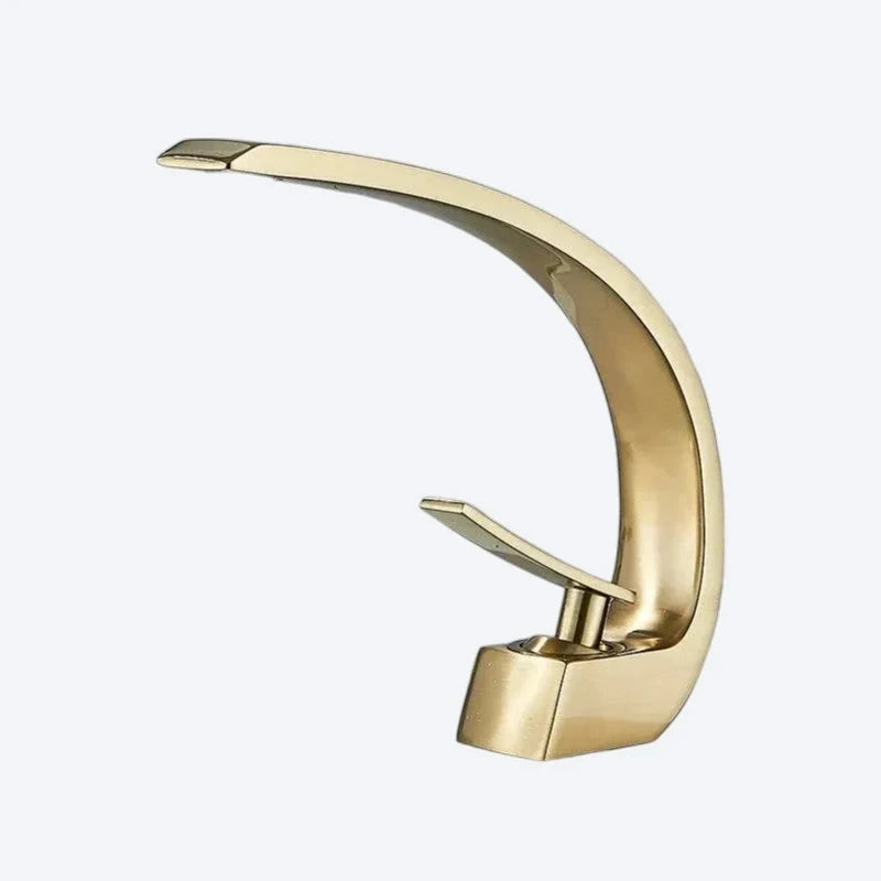 ARCEA — Robinet de salle de bain en laiton courbé or brossé