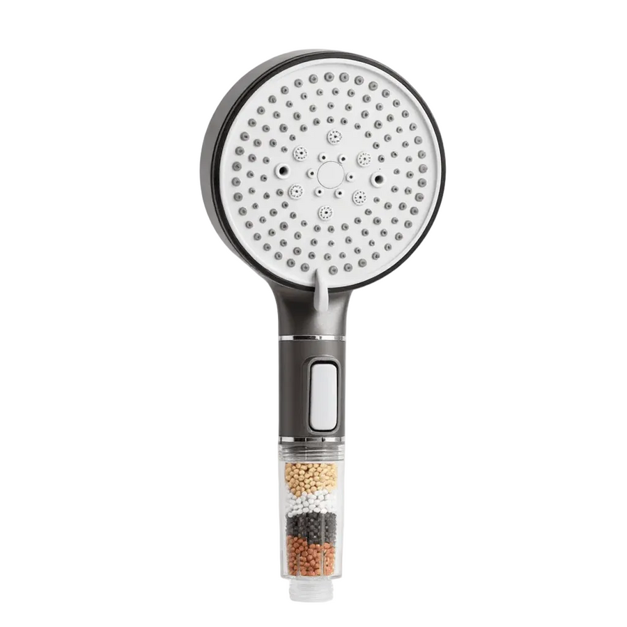 CLARIO — Pommeau de douche filtrant anti-calcaire — Gris