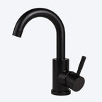 CYRUS — Robinet de salle de bain col de cygne noir mat