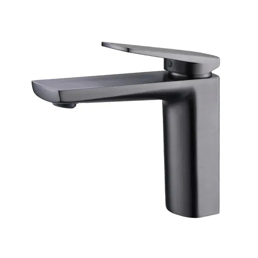 ELVIO — Robinet de salle de bain en laiton gris brossé