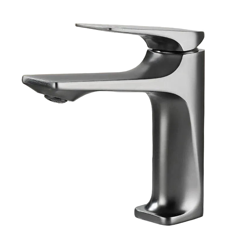SILVA — Robinet de salle de bain en laiton gris brossé
