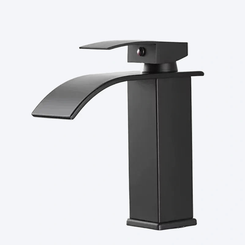FONTE — Robinet de salle de bain cascade noir mat