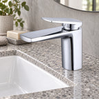 ELVIO — Robinet de salle de bain en laiton chrome — mise en situation Olverton