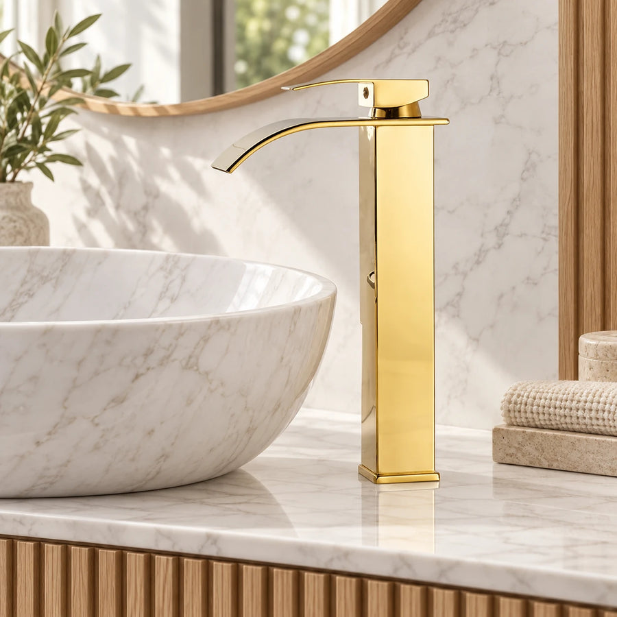 FONTE — Robinet de salle de bain cascade or long
