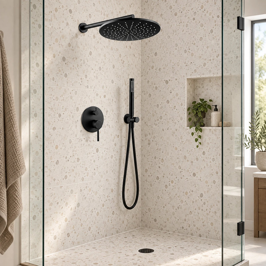 ORIO DUO — Colonne de douche encastrable noir mat
