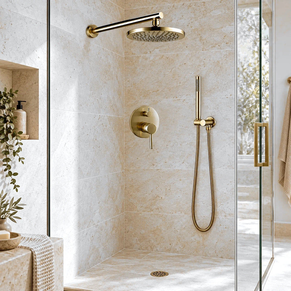 ORIO DUO — Colonne de douche encastrable or brossé