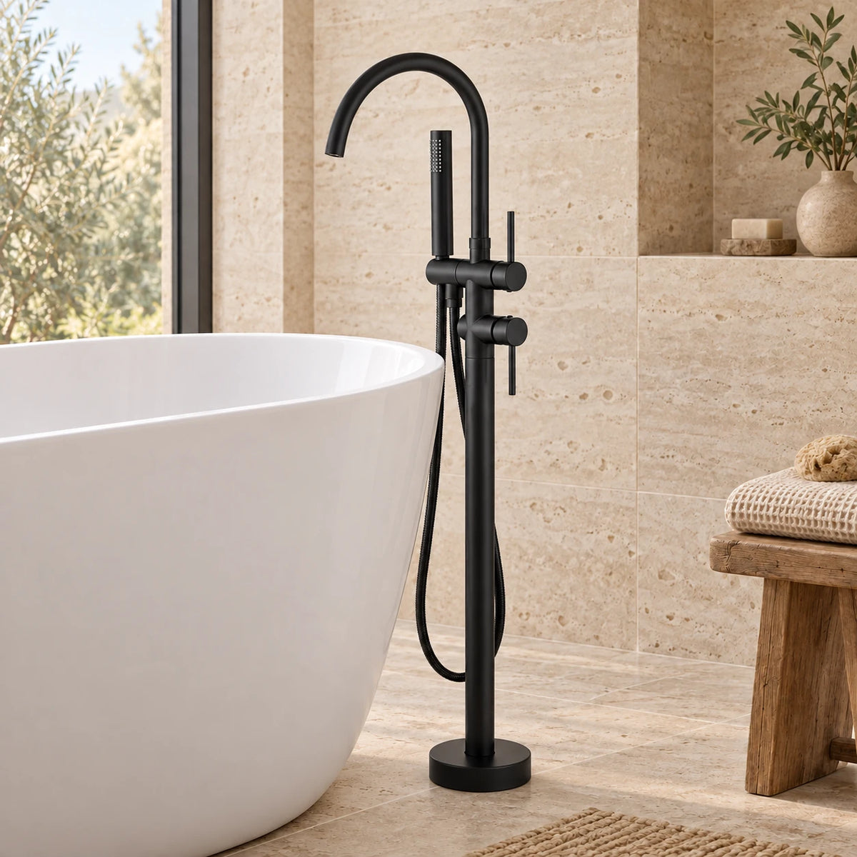 ISOLA — Robinet de baignoire sur pied — mise en situation Olverton