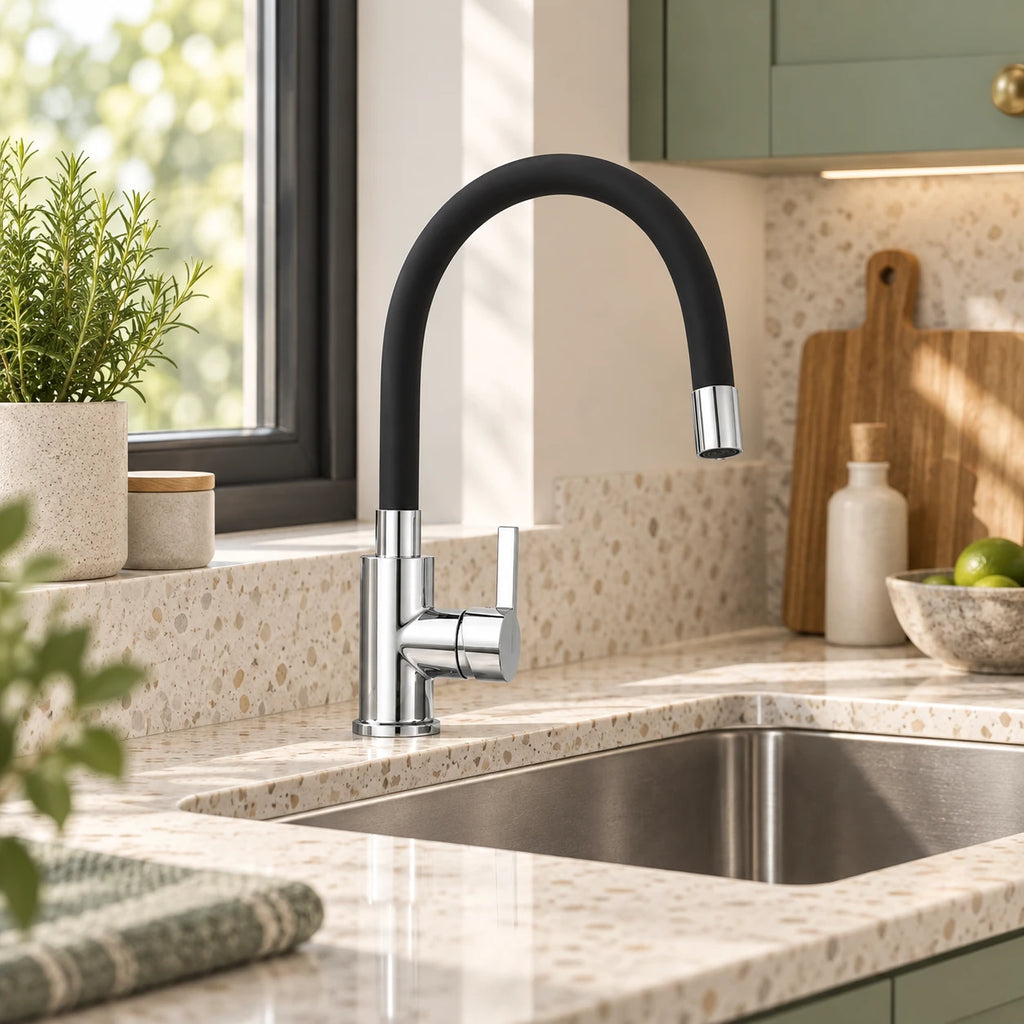 FLEXIO — Robinet de cuisine flexible — mise en situation Olverton