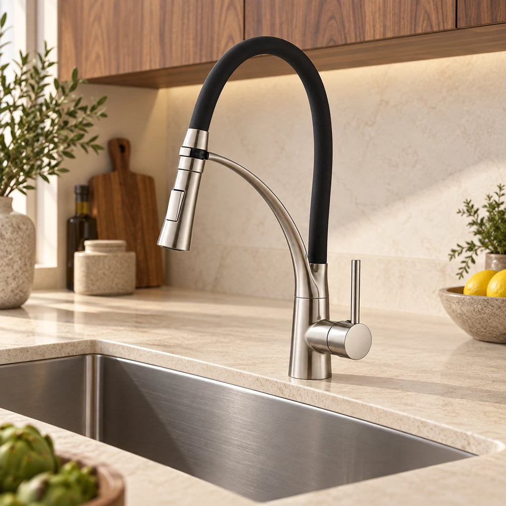 FLEXIO ARC — Robinet de cuisine douchette — mise en situation Olverton