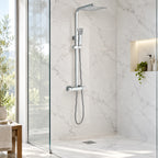 QUARO THERMO — Colonne de douche thermostatique chrome — mise en situation Olverton