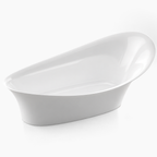 Baignoire îlot ALICE I Olverton — vue studio, finition blanc brillant