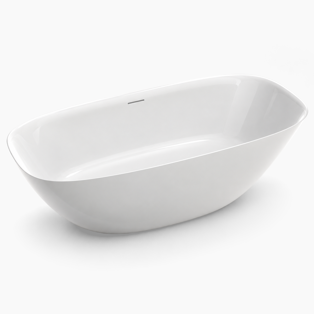 Baignoire îlot ELLIPSE en MINERALICAST — vue produit sur fond neutre
