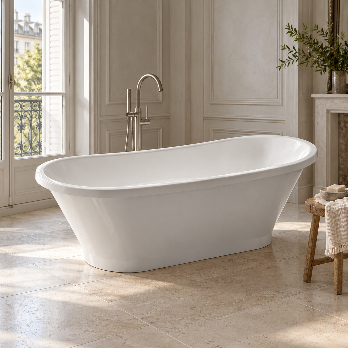 Baignoire îlot Olverton PIA blanc — suite parisienne