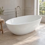 Baignoire îlot Olverton WIKA blanc — suite parisienne