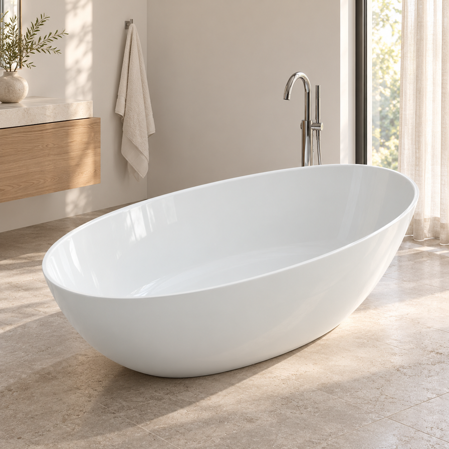 WIKA — Oval freestanding bathtub in MINERALICAST