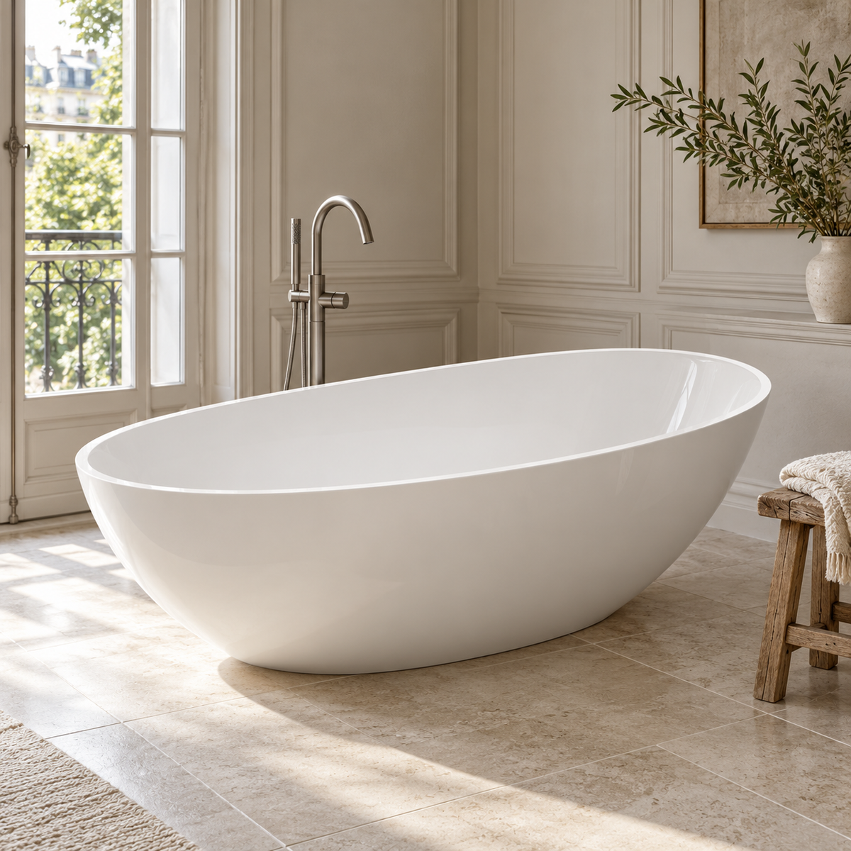 Baignoire îlot Olverton WILA I blanc — suite parisienne