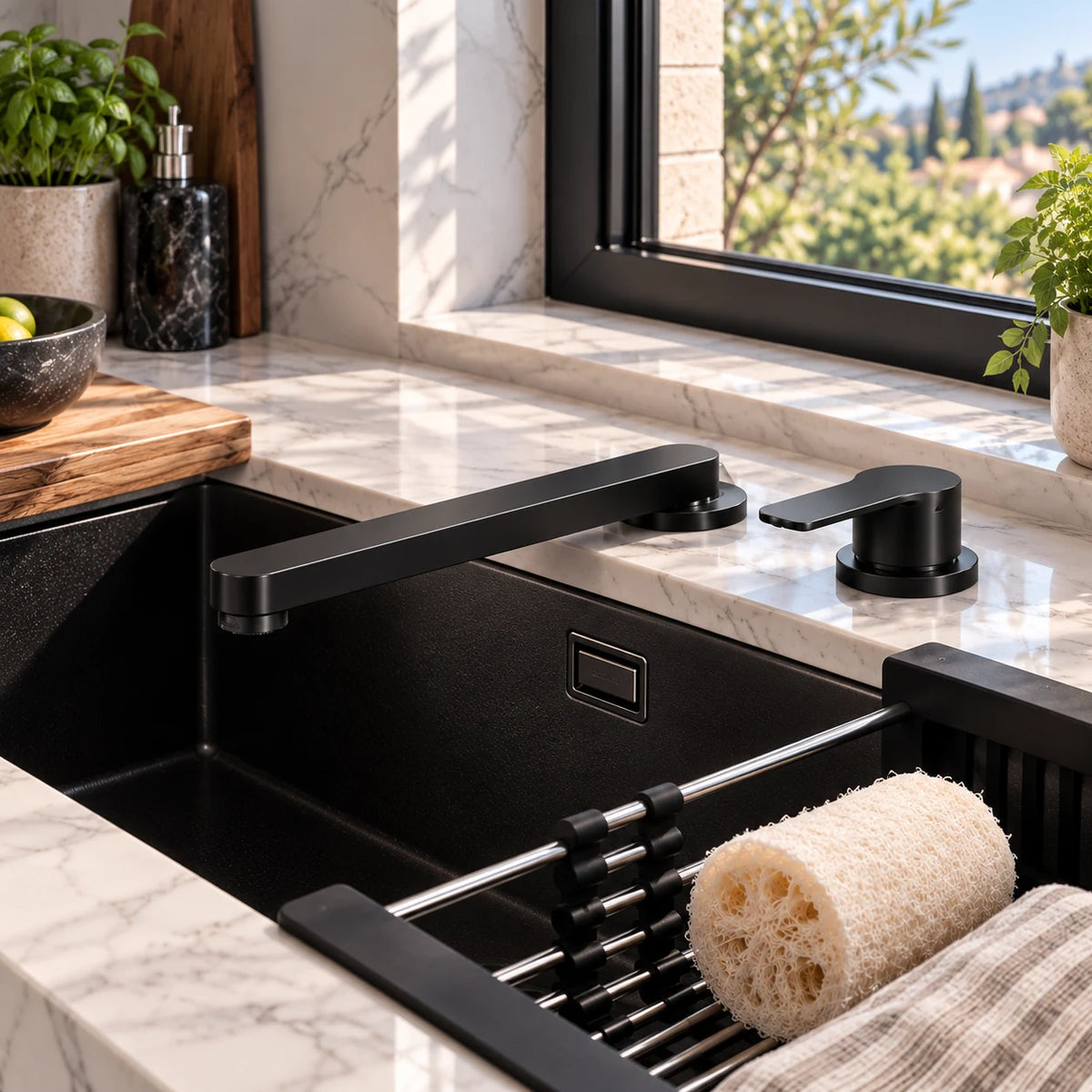 Robinet de cuisine rabattable sous fenêtre - RASO