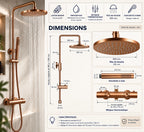 Colonne de douche thermostatique or rose brossé - ALTO