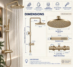 Colonne de douche thermostatique or brossé - ALTO