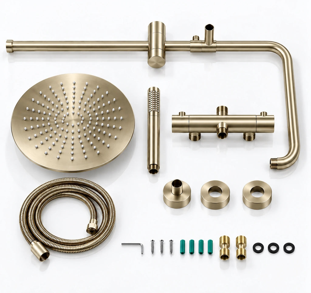 Colonne de douche thermostatique or brossé - ALTO