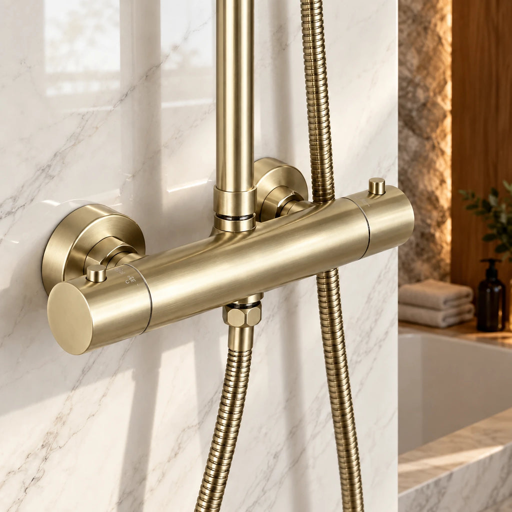 Colonne de douche thermostatique or brossé - ALTO