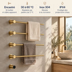 Les atouts du sèche-serviettes RIÖ : encastré, réglable de 30 à 60 °C, inox 304, protection IPX4